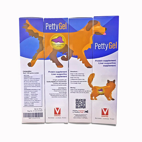 PETTY GEL Bổ Sung Protein Hỗ Trợ Chức Năng Gan Cho Chó Mèo - 85g