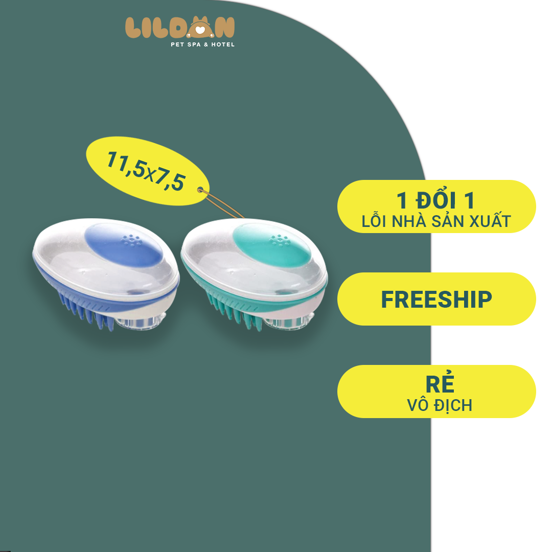 Bàn Chải Massage Tắm Cho Thú Cưng