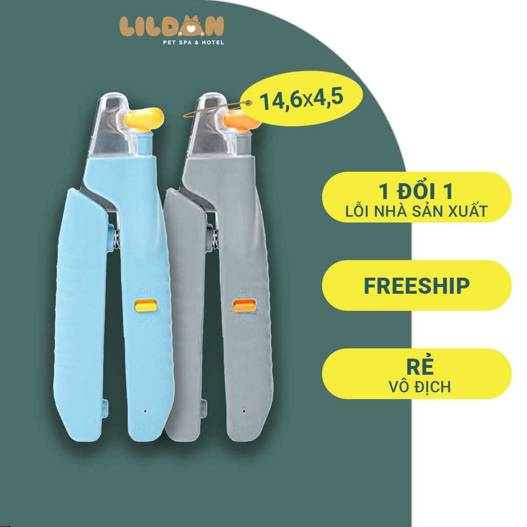 Chăm Sóc Móng - Kềm Cắt Móng Có Đèn LED Cho Chó Mèo, Có Thể Sạc