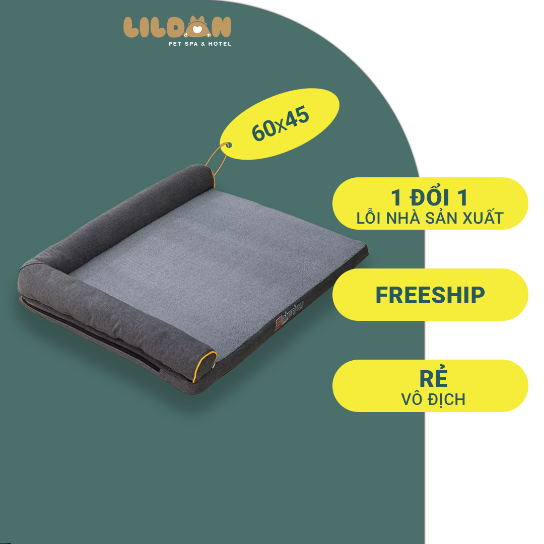 Nệm Cho Chó Mèo - Nệm Gối Chữ L, Giường Nệm Cho Chó Mèo