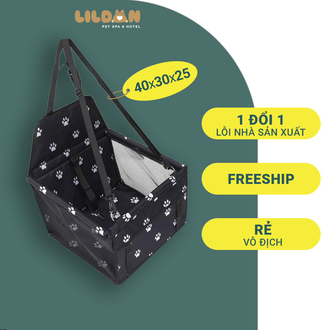 Túi Vận Chuyển Chó Mèo Đi Oto, Túi Vận Chuyển Oto, Nệm Xe Hơi