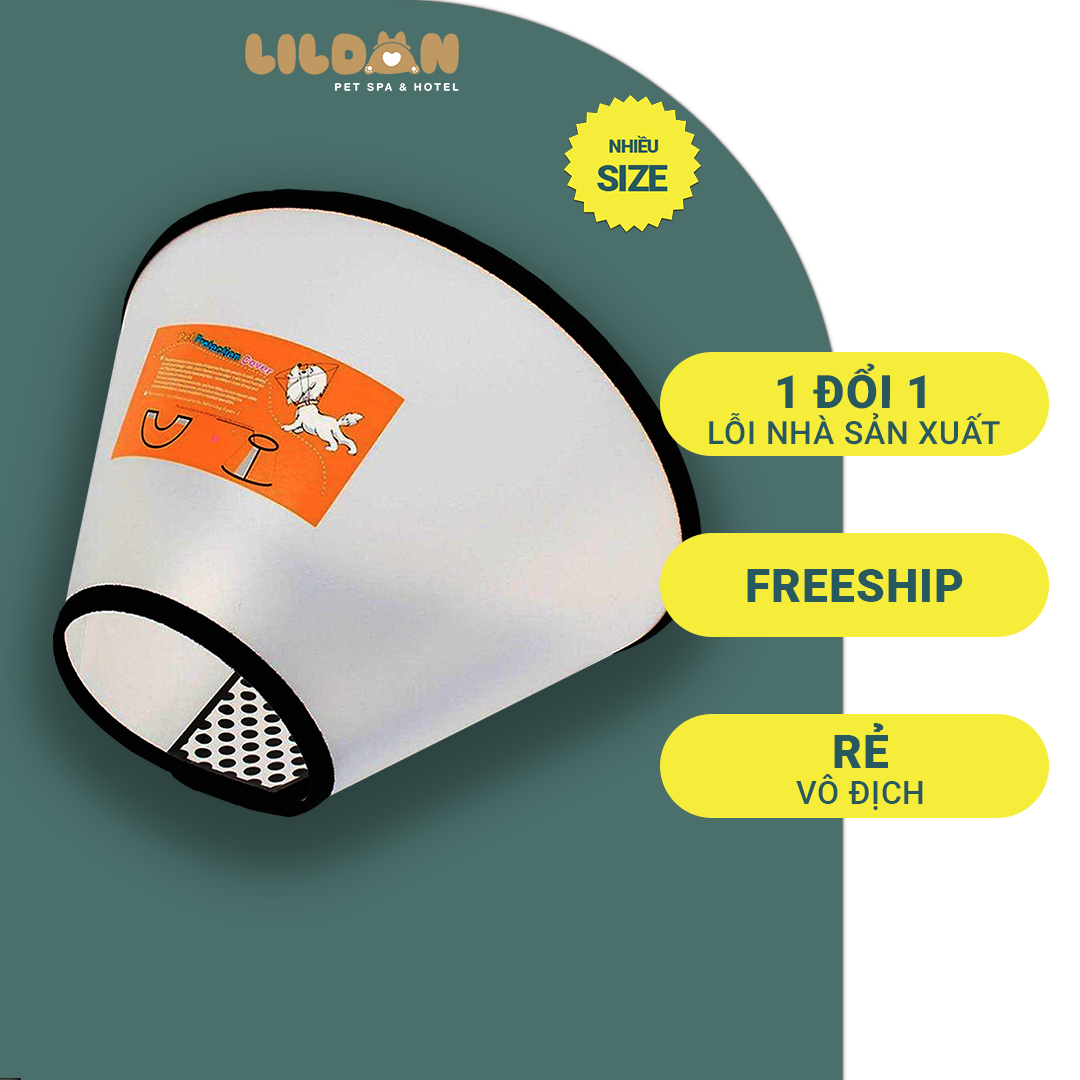 Vòng Cổ Chống Liếm An Toàn Tiện Lợi Cho Chó Mèo