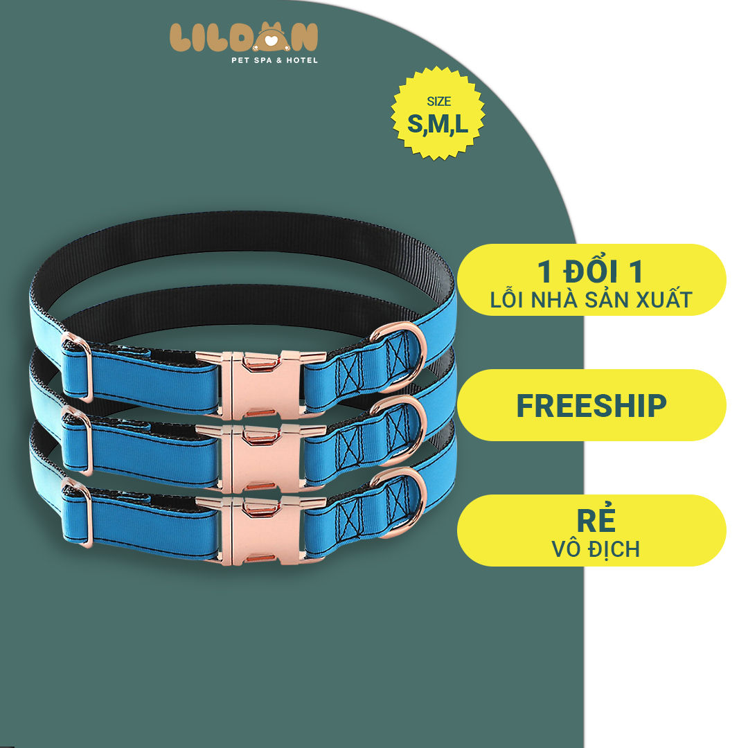Phụ Kiện Chó Mèo - Vòng Cổ Nhiều Màu Cho Chó Mèo, Khóa Bằng Thép Không Gỉ