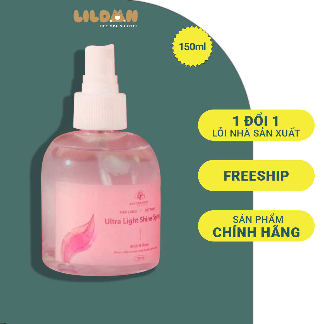 SILK CREATION Dầu thơm Ultra Light Shine Spray cao cấp dành cho thú cưng - 150ml - Hàng chính hãng