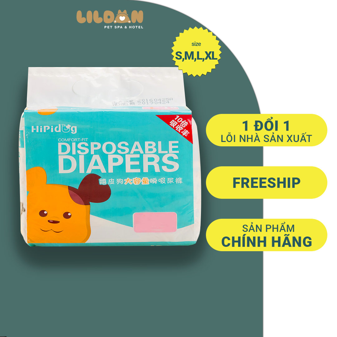 HIPIDOG Tã Bỉm Siêu Thấm Hút Dành Cho Chó Mèo