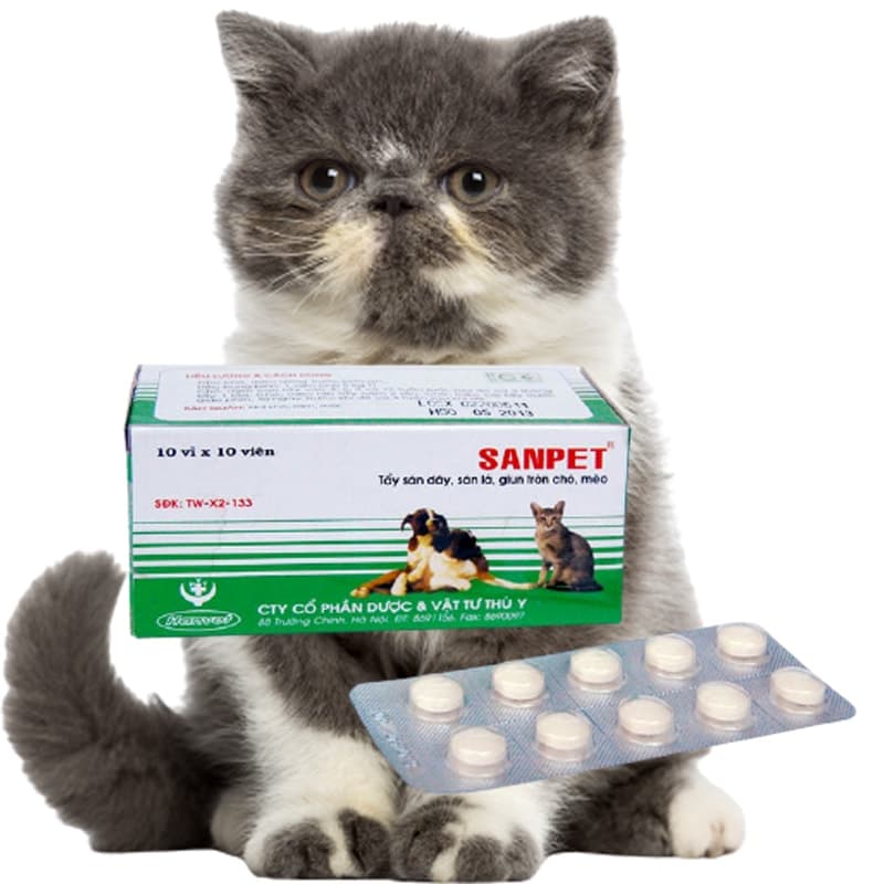 SANPET Viên tẩy giun