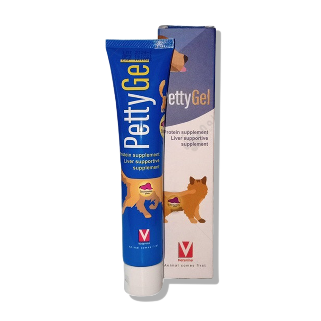 PETTY GEL Bổ Sung Protein Hỗ Trợ Chức Năng Gan Cho Chó Mèo - 85g