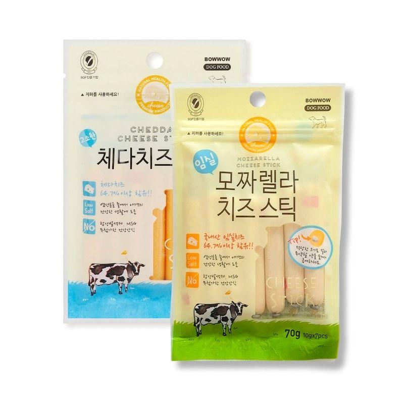 BOWWOW (70g) Bánh Thưởng Snack Thưởng - Xúc Xích Phô Mai Mozzarella, Cheddar Cho Chó