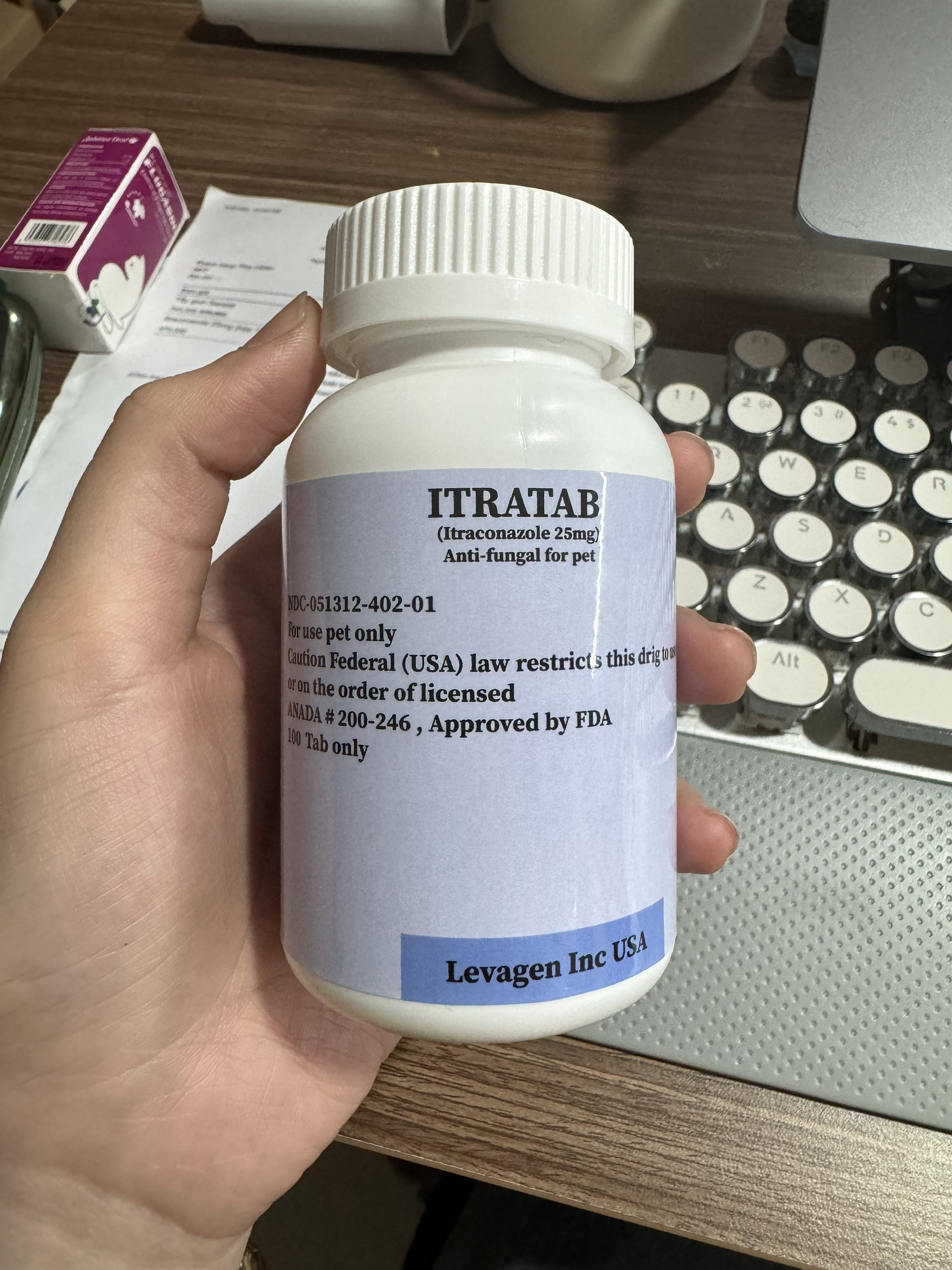 Itraconazole 25mg - Thuóc Trị Nấm Da Cho Chó Mèo