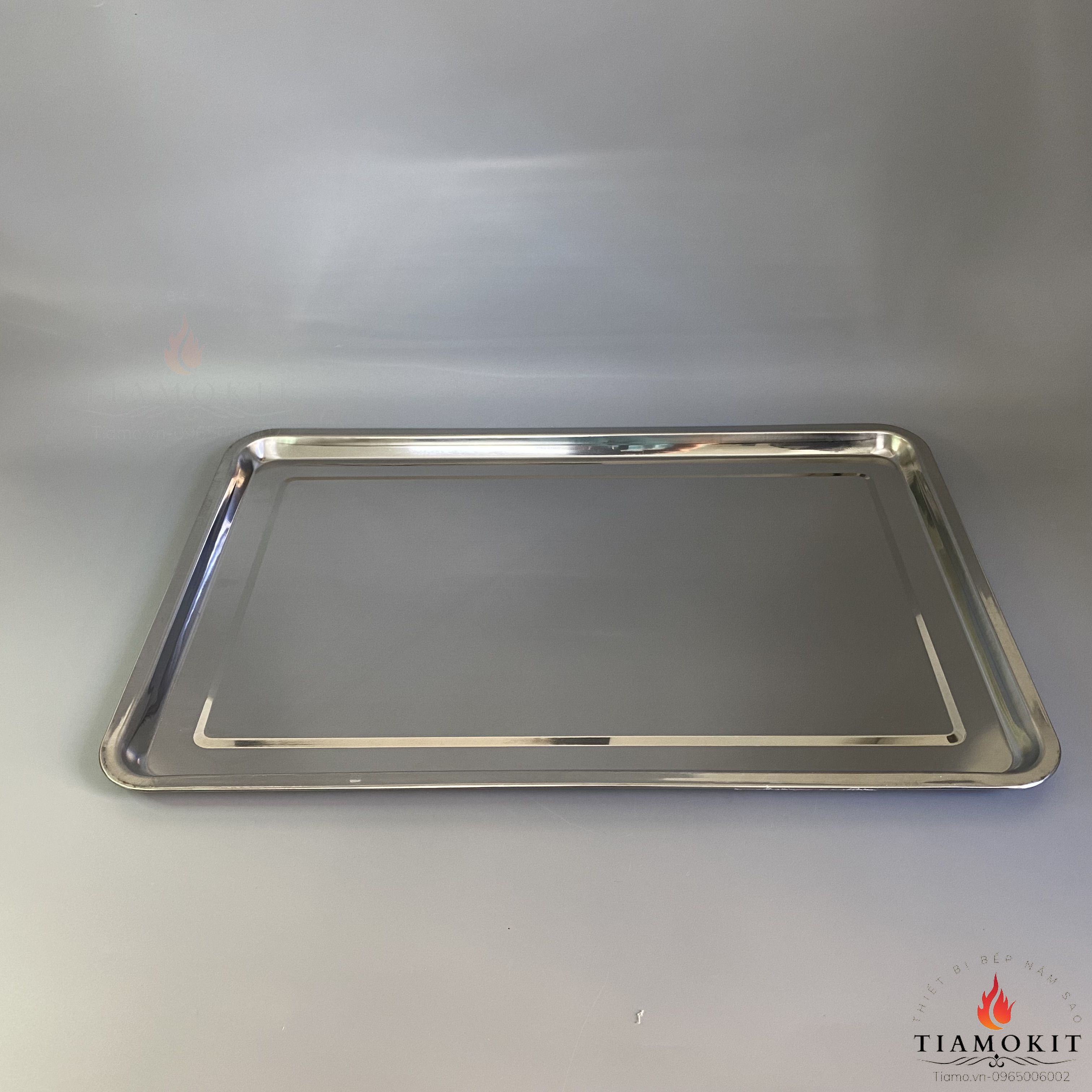 Khay để đồ inox 40*60 sâu 2 cm sus 201 tiện dụng, an toàn.
