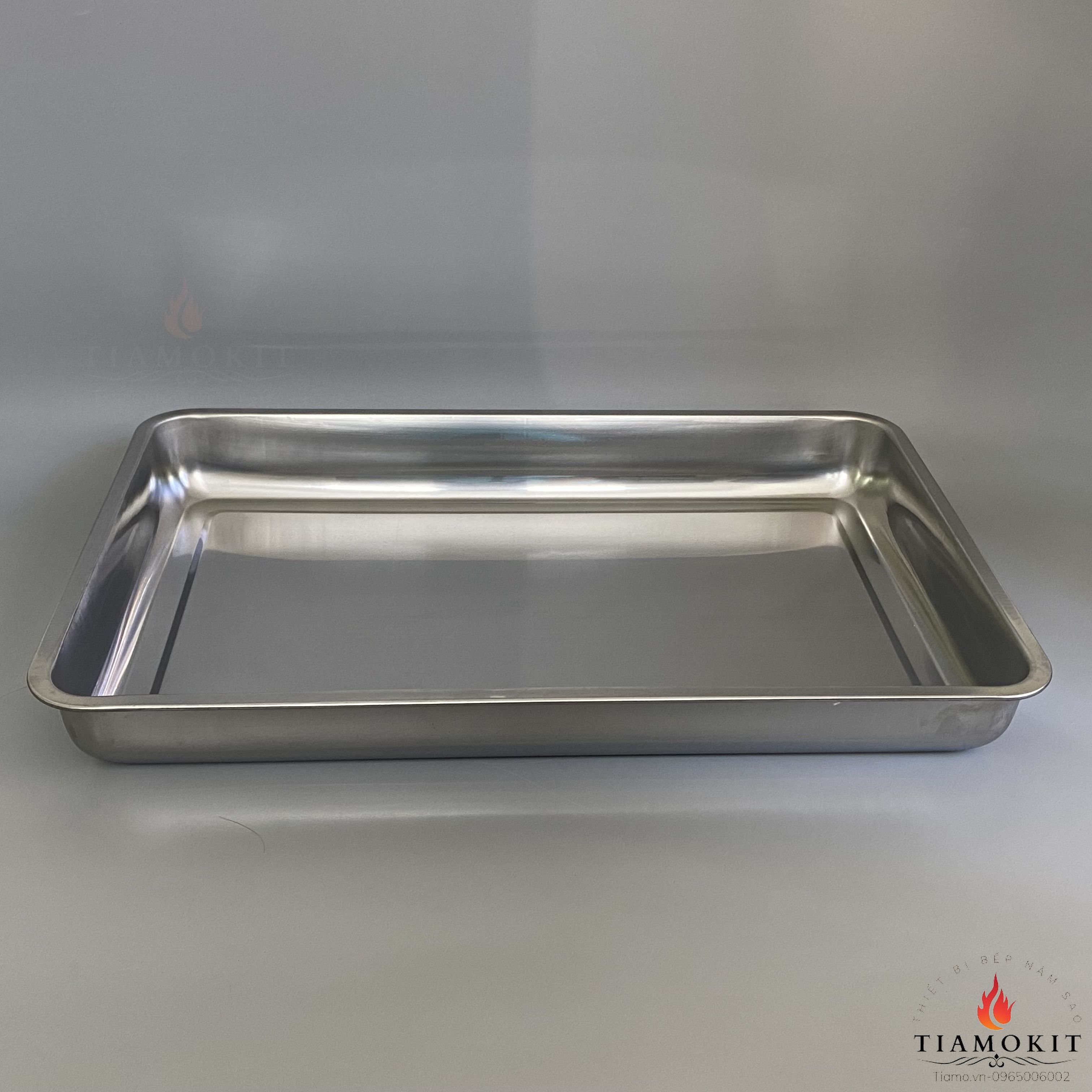 Khay inox để đồ chữ nhật kích thước 40x60 sâu 7cm ( Sus 304, Sus 201, Sus 430 )