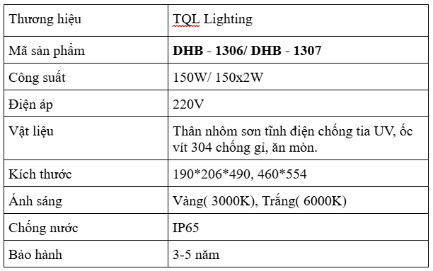 Đèn Cảnh Quan Sân Vườn Cao Cấp TQL- DHB 1306/ DHB1307