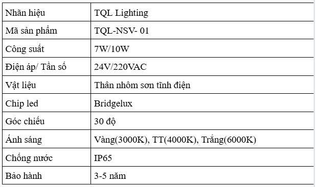 Đèn Nấm Tròn 4 thanh TQL-NSV01
