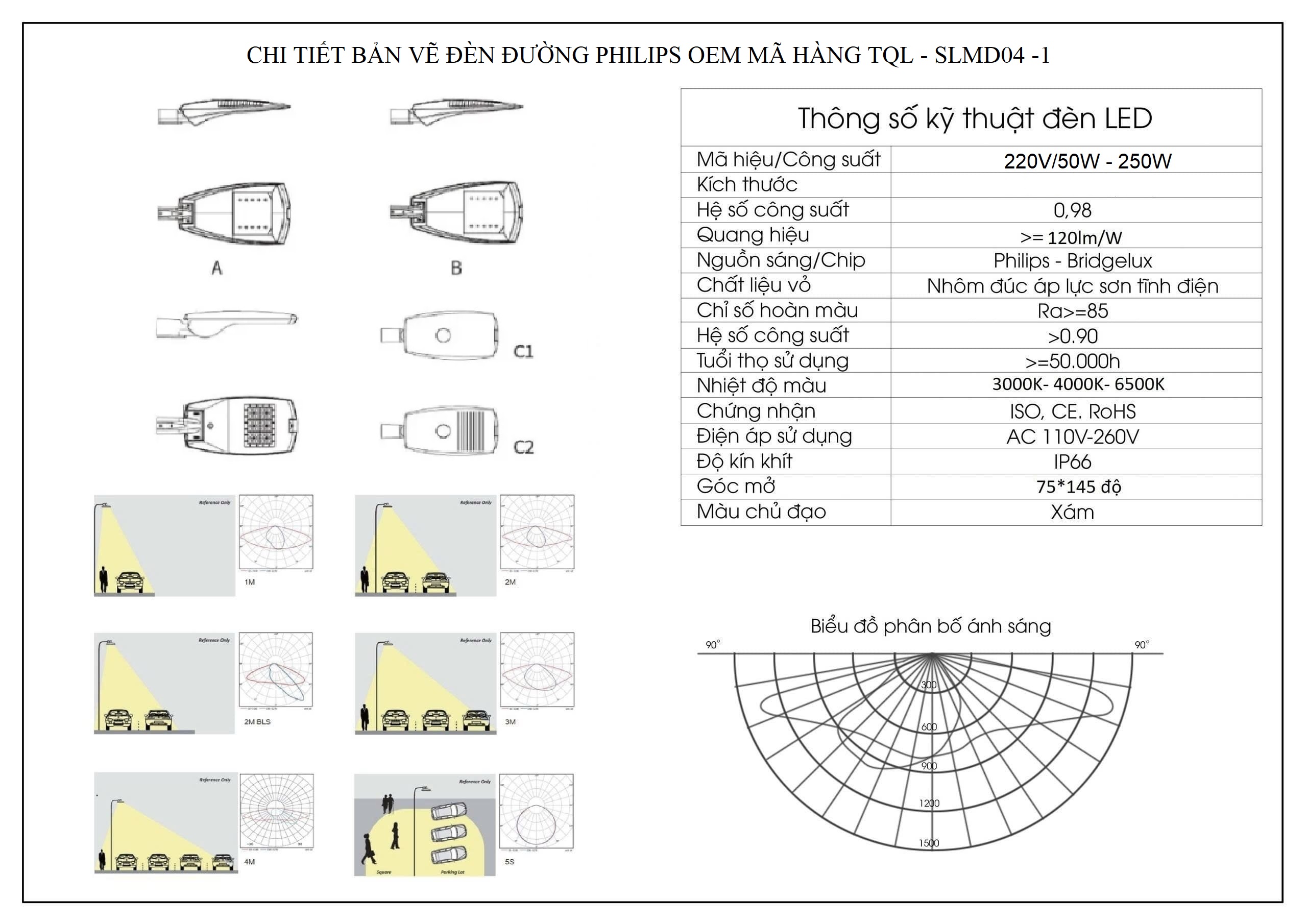 Đèn đường Led TQL - SLMD04 - 1 