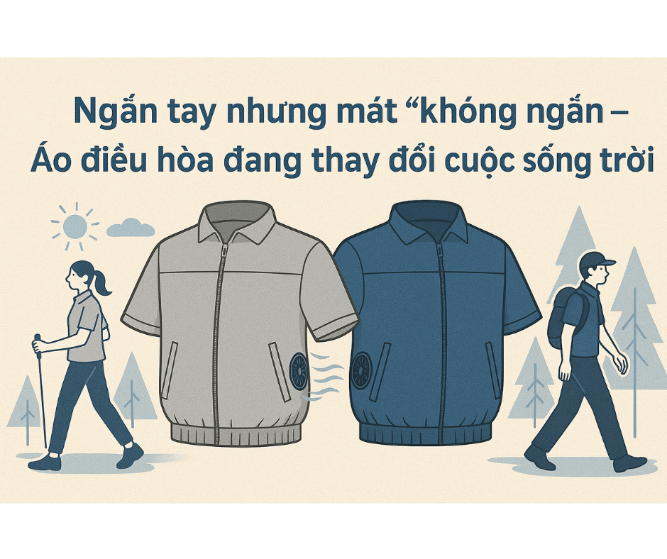Ngắn tay nhưng mát “không ngắn” – Áo điều hòa đang thay đổi cuộc sống ngoài trời
