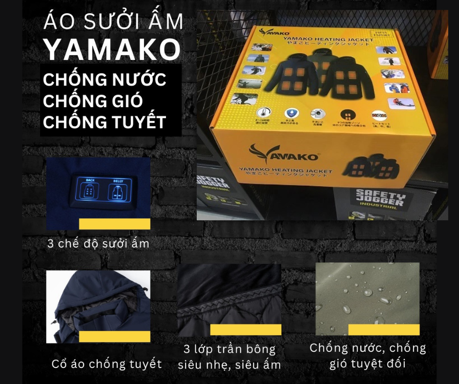 Công năng Áo sưởi ấm Nhật bản chính hãng giữ ấm cơ thể khi thời tiết quá lạnh