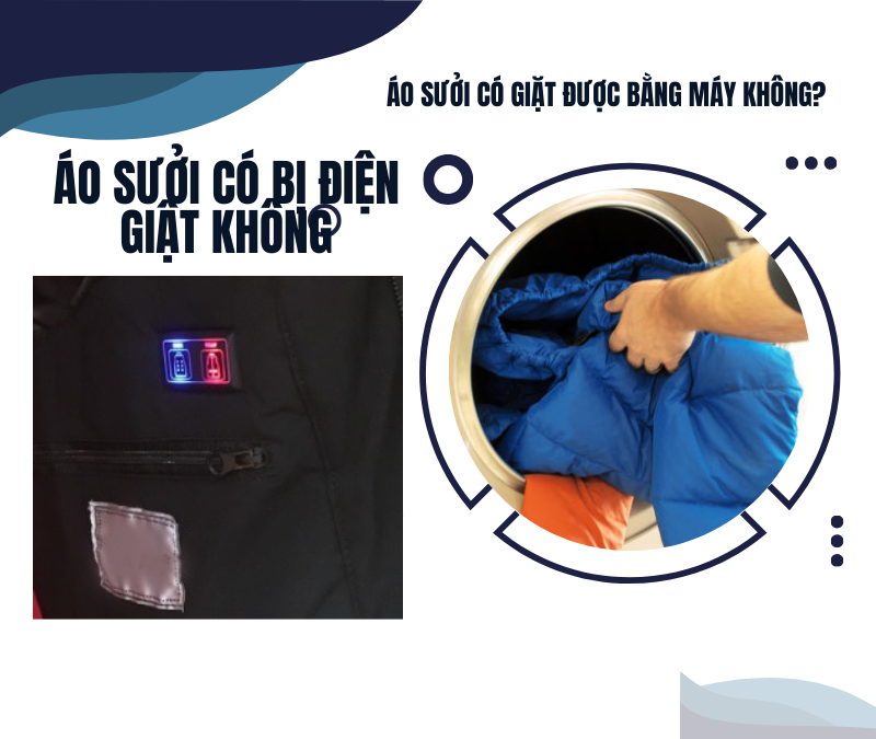 Mặc Áo sưởi điện có bị điện giật không? Áo sưởi có giặt được không?
