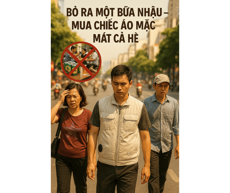 “Bỏ Ra Một Bữa Nhậu – Mua Chiếc Áo Mặc Mát Cả Hè”