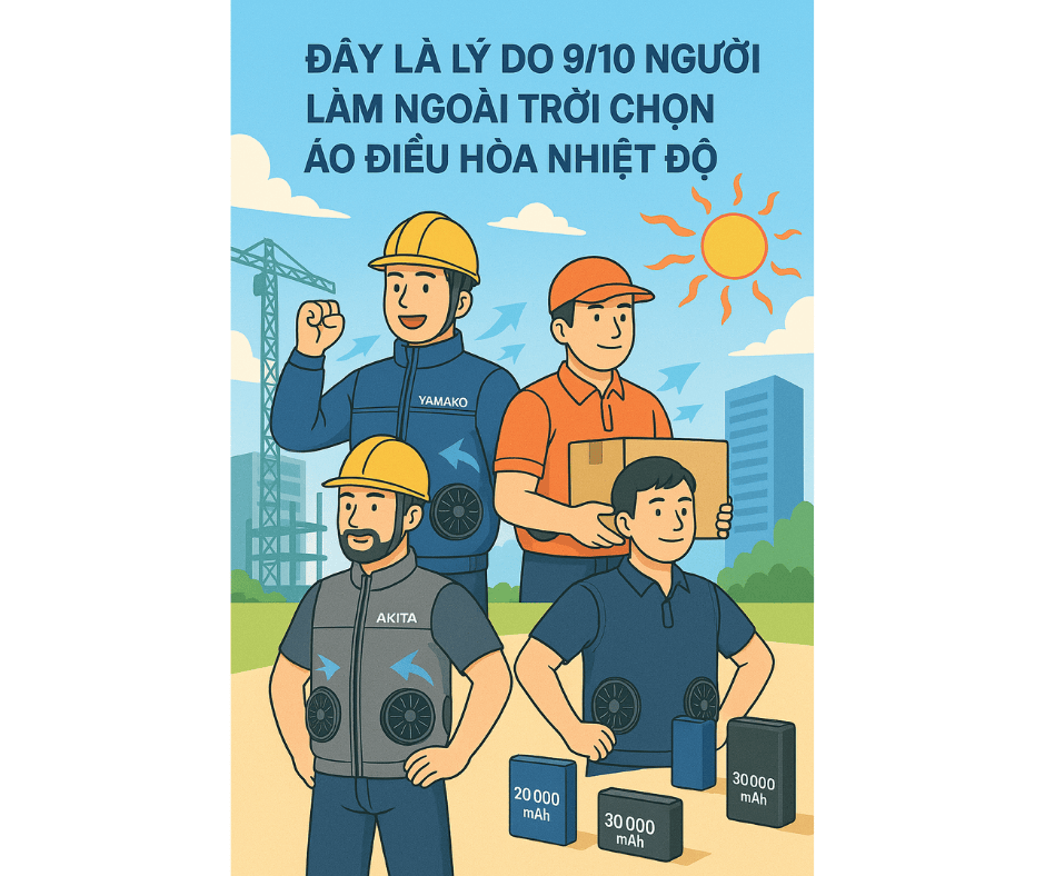 Đây là lý do 9/10 người làm ngoài trời chọn áo điều hòa nhiệt độ