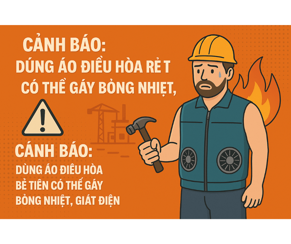 Cảnh báo: Dùng áo điều hòa rẻ tiền có thể gây bỏng nhiệt, giật điện