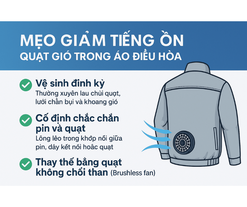 Mẹo Giảm Tiếng Ồn Từ Quạt Gió Trong Áo Điều Hòa