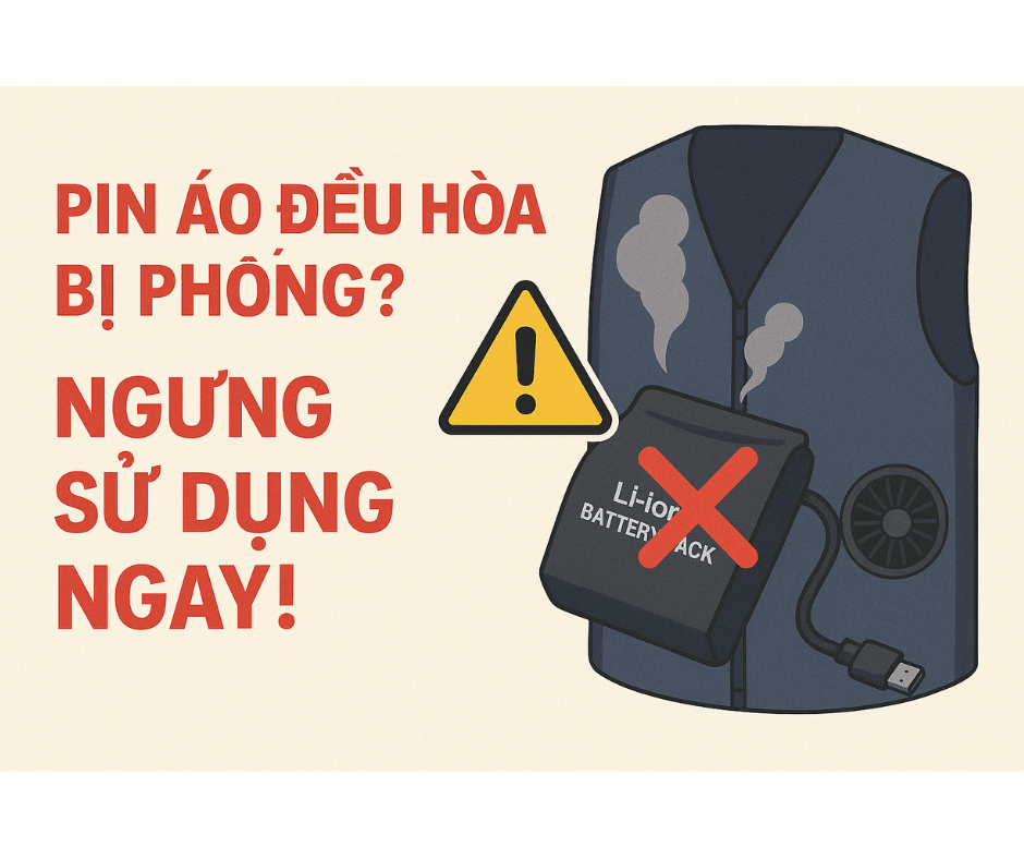 Pin Áo Điều Hòa Bị Phồng? Ngưng Sử Dụng Ngay!