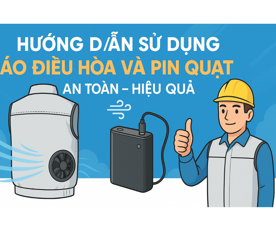 🔧 HƯỚNG DẪN SỬ DỤNG ÁO ĐIỀU HÒA VÀ PIN QUẠT AN TOÀN – HIỆU QUẢ 🌬️