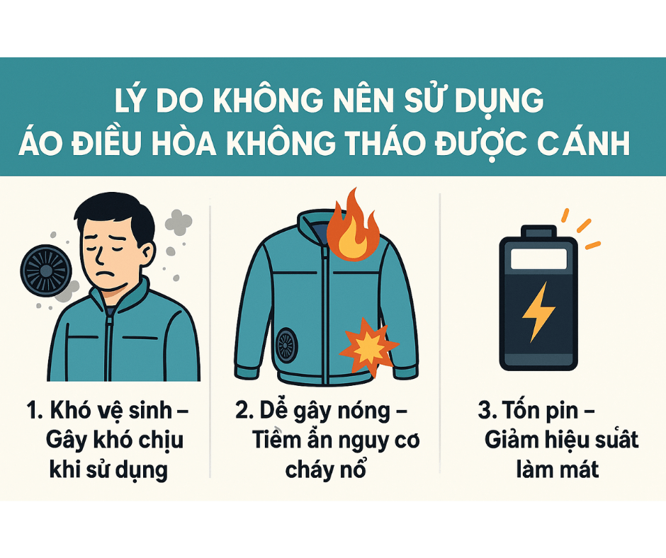 Lý do không nên sử dụng áo điều hòa không tháo được cánh