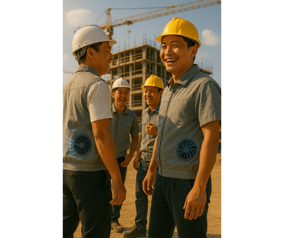 Nhà thầu chuyên nghiệp – không thể thiếu áo điều hòa cho đội ngũ
