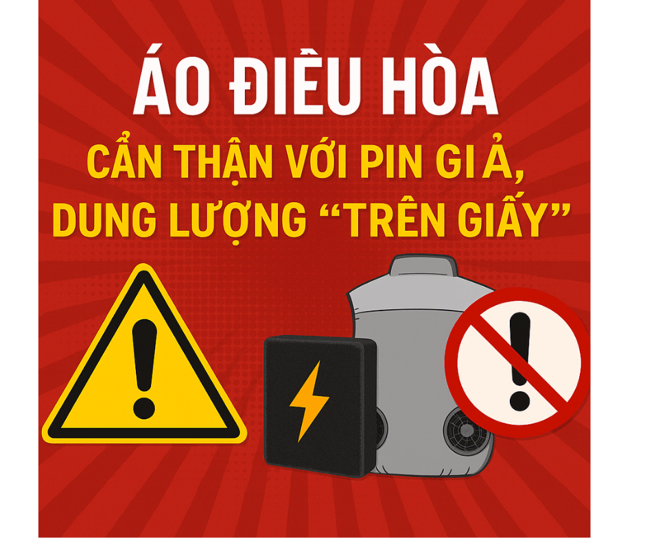 Áo điều hòa – Cẩn thận với pin ảo, dung lượng “trên giấy”
