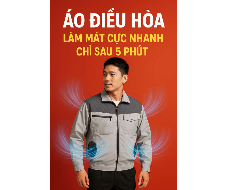 Áo điều hòa làm mát cực nhanh chỉ sau 5 phút