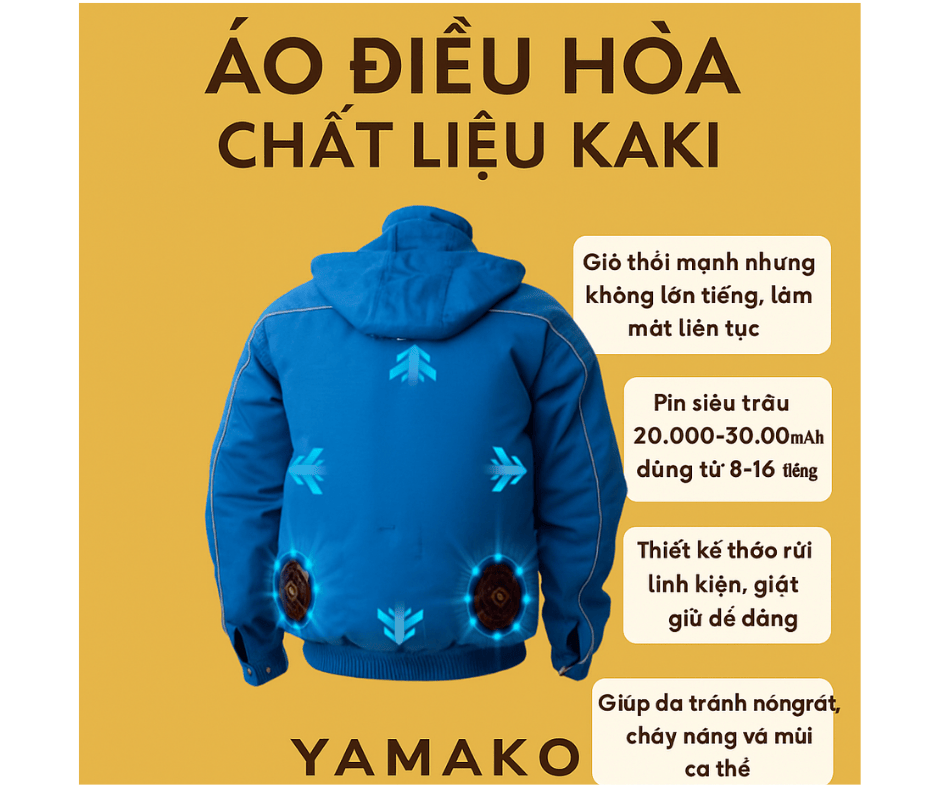 Áo điều hòa chất liệu kaki
