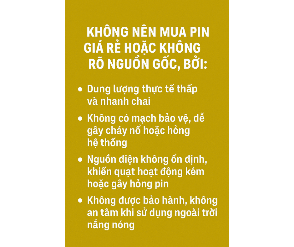 Pin áo điều hòa giá bao nhiêu? Có nên mua loại rẻ tiền?