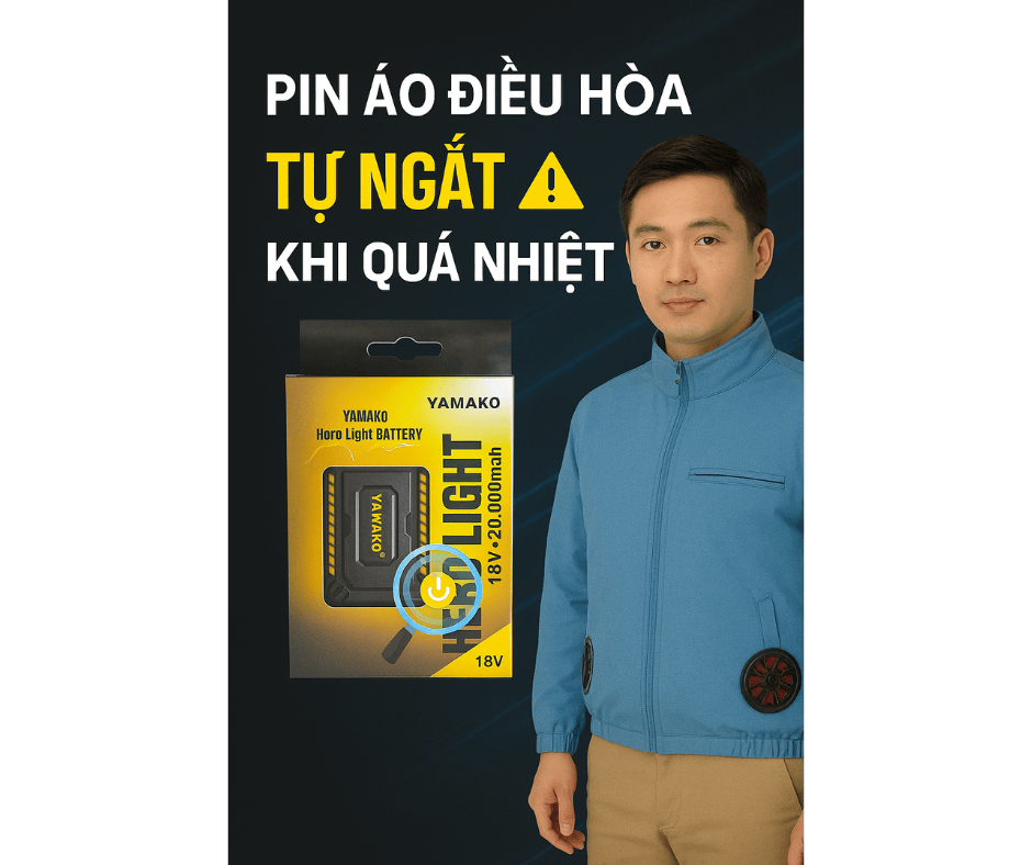 Áo điều hòa có bị nóng pin khi sử dụng không?