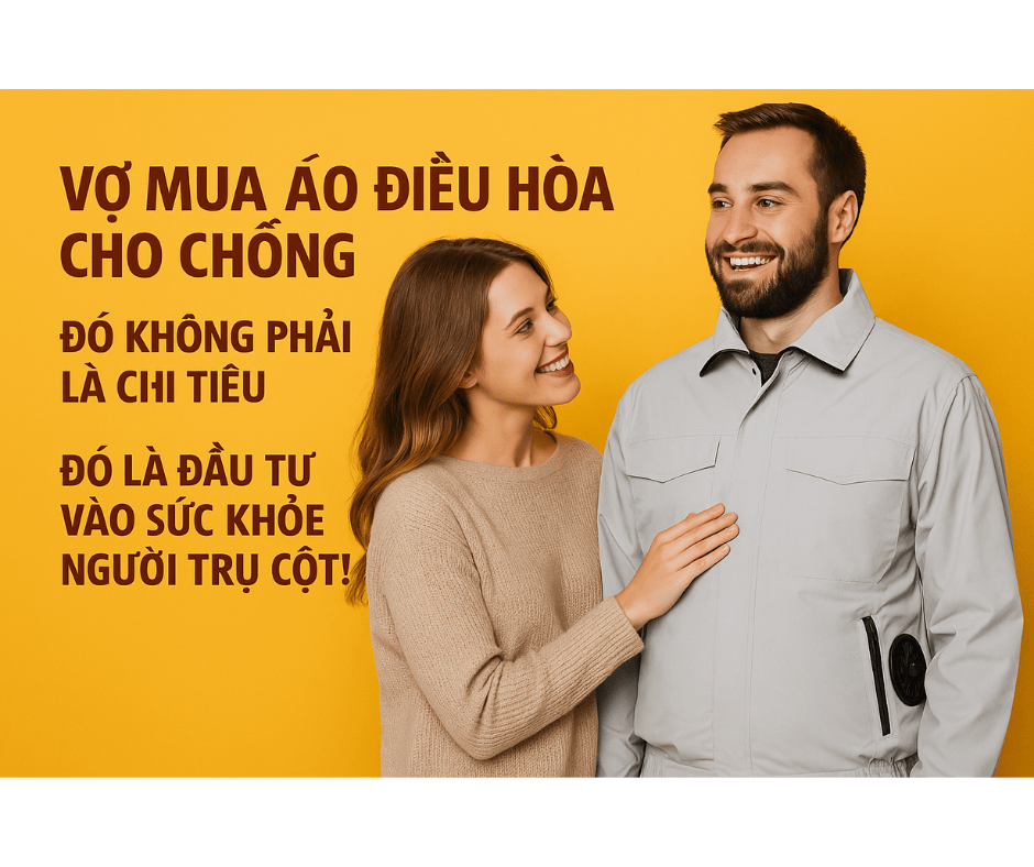 “Vợ mua áo điều hòa cho chồng – Đó không phải là chi tiêu, đó là đầu tư vào sức khỏe người trụ cột!”
