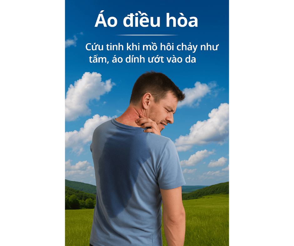 Áo điều hòa – Cứu tinh khi mồ hôi chảy như tắm, áo dính ướt vào da