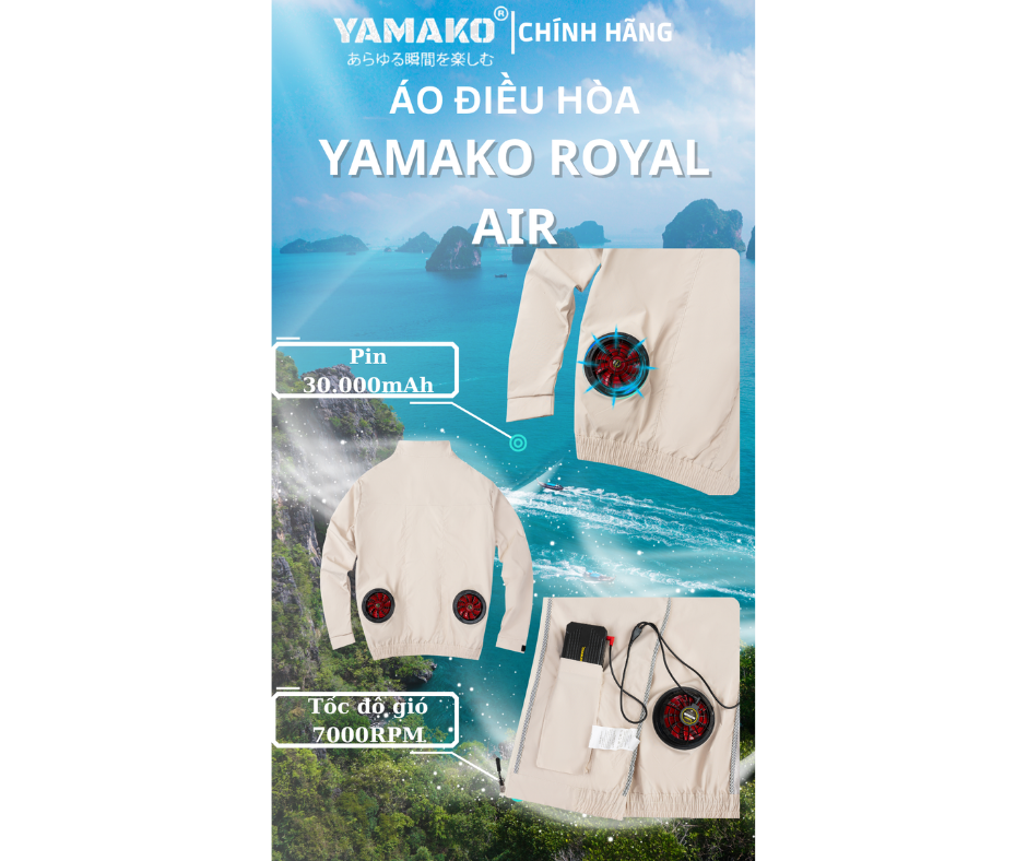 Áo điều hòa Yamako – Giá mềm, bảo hành 12 tháng, quạt siêu bền