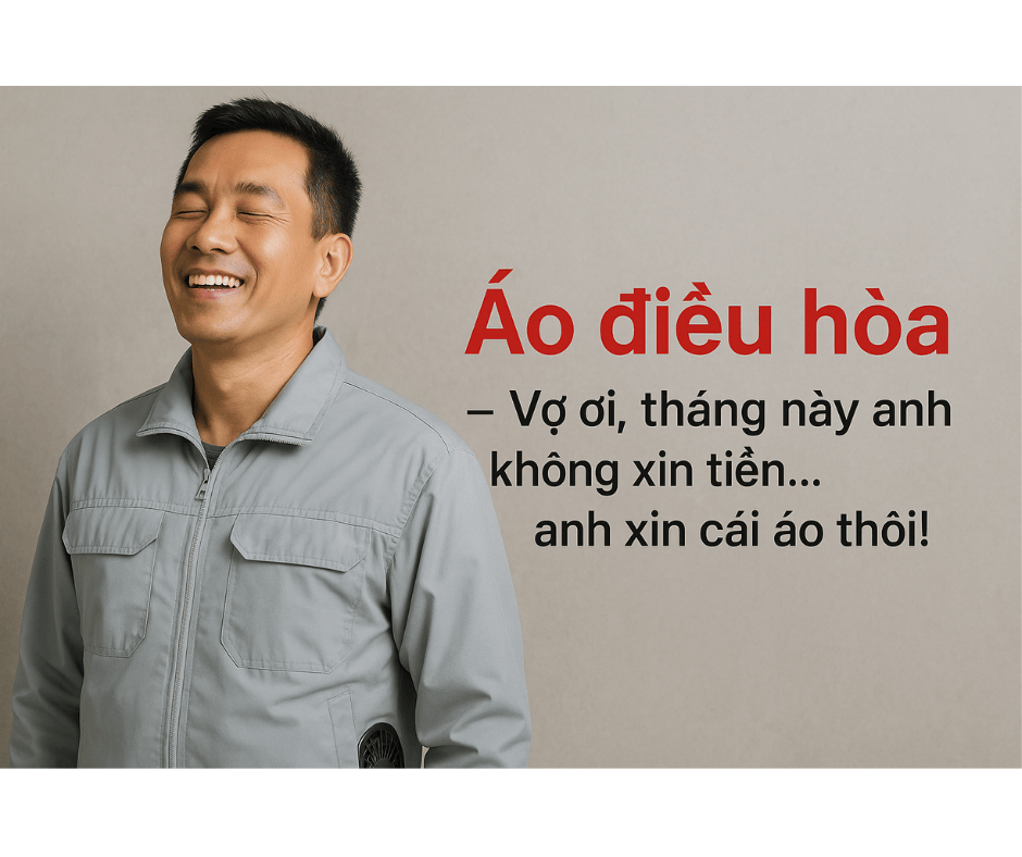Áo điều hòa – Vợ ơi, tháng này anh không xin tiền... anh xin cái áo thôi!