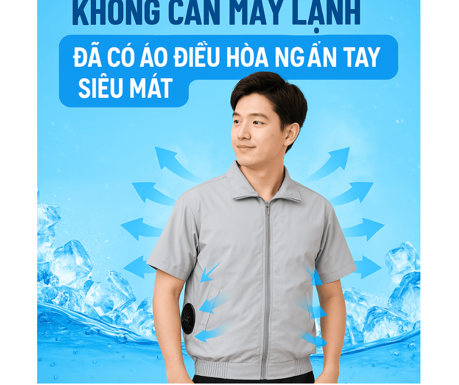 Không Cần Máy Lạnh – Đã Có Áo Điều Hòa Ngắn Tay Siêu Mát
