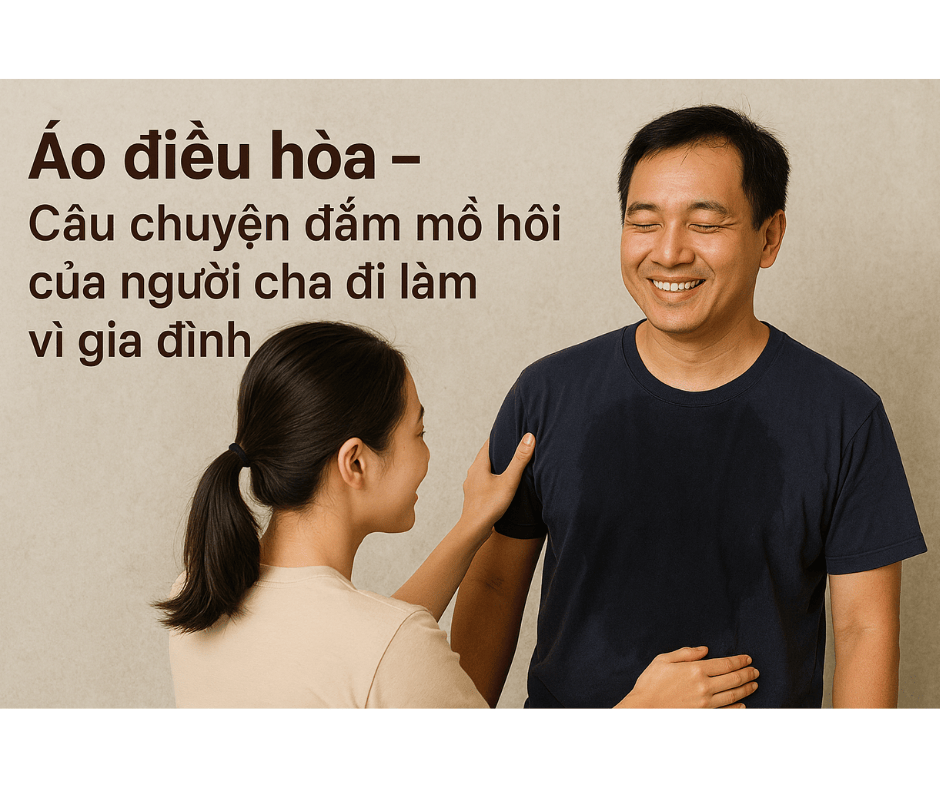 Áo điều hòa – Câu chuyện đẫm mồ hôi của người cha đi làm vì gia đình