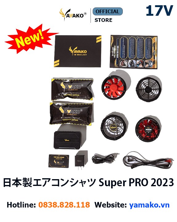 Pin 30.000MAH kèm dây sạc - Phụ kiện Áo điều hoà Yamako SUPER PRO 17V 30.000MAH