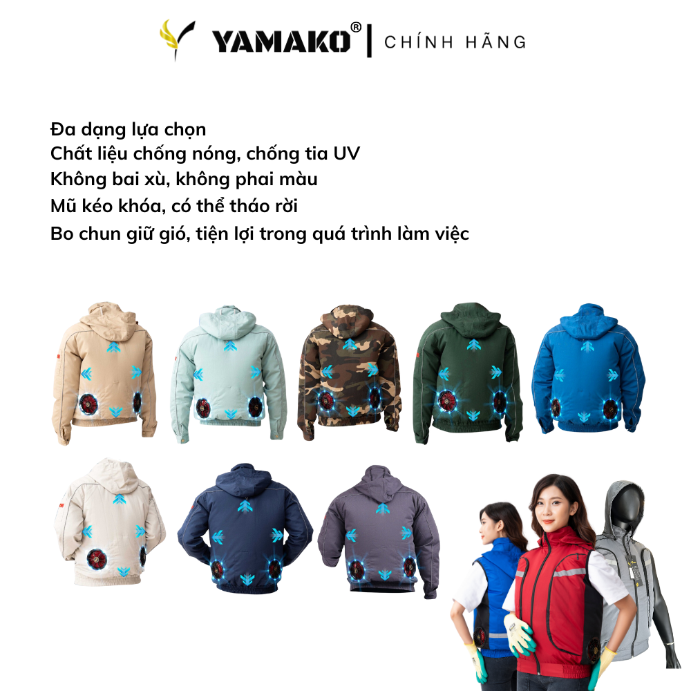 Áo điều hòa nhật bản Yamako Sát nách - Áo điều hoà gile màu Áo điều hòa nhật bản Yamako Sát nách - Áo điều hoà gile màu