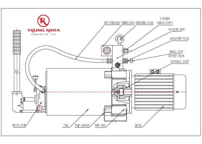 Bơm thủy lực cửa xả trạm trộn 2