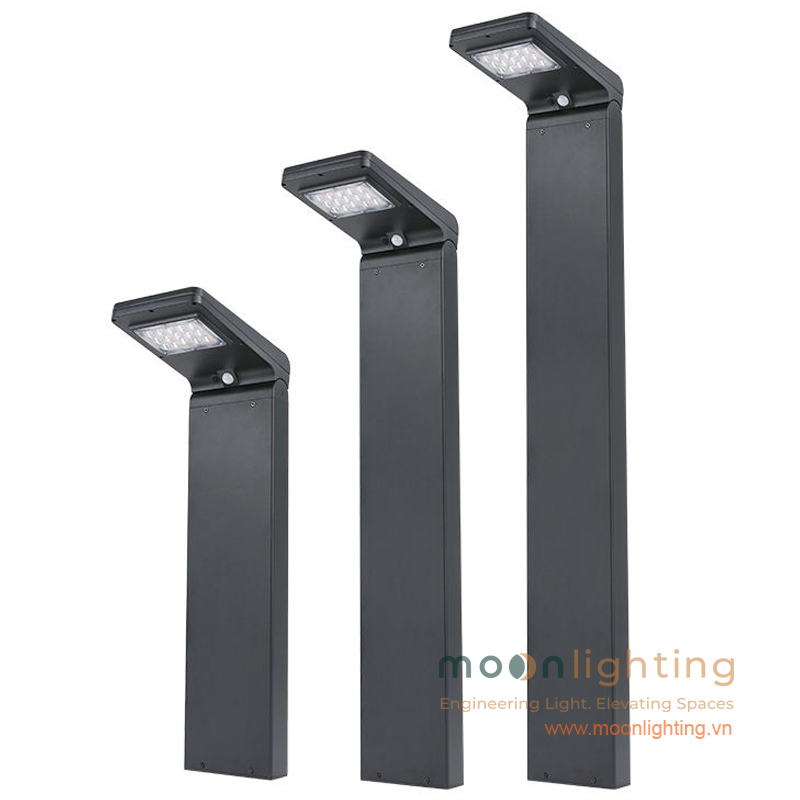 Bộ 3 chiều cao H600 H800 H1000mm đèn trụ sân vườn MG-SL1406 Bộ 3 tùy chọn chiều cao H600mm, H800mm và H1000mm của đèn trụ sân vườn thông minh năng lượng mặt trời MG-SL1406 Moon Lighting