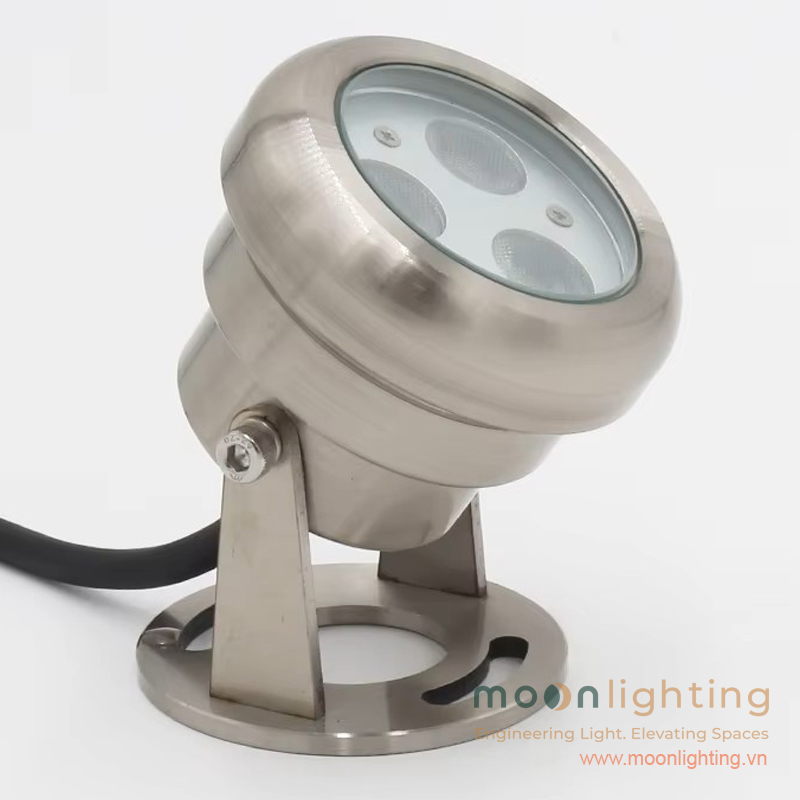 Ảnh thực tế đèn âm nước mini đế gắn nổi 3W Moon Lighting
