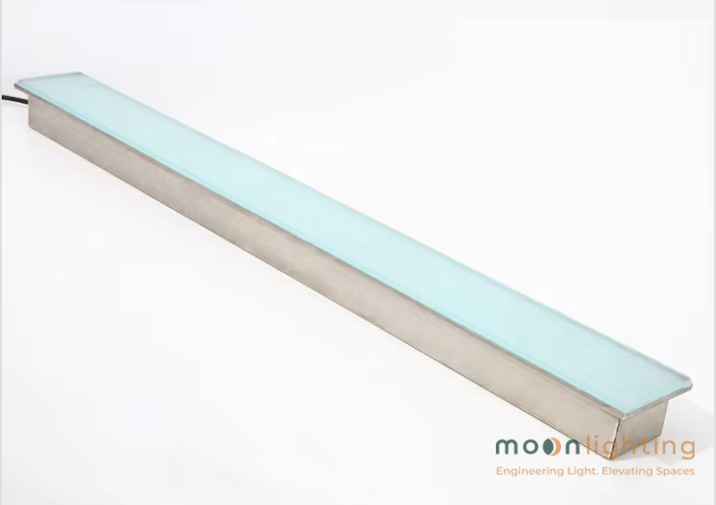 Đèn gạch thanh âm sàn quảng trường MG-308L bản lớn W90mm vỏ inox 304 Moon Lighting