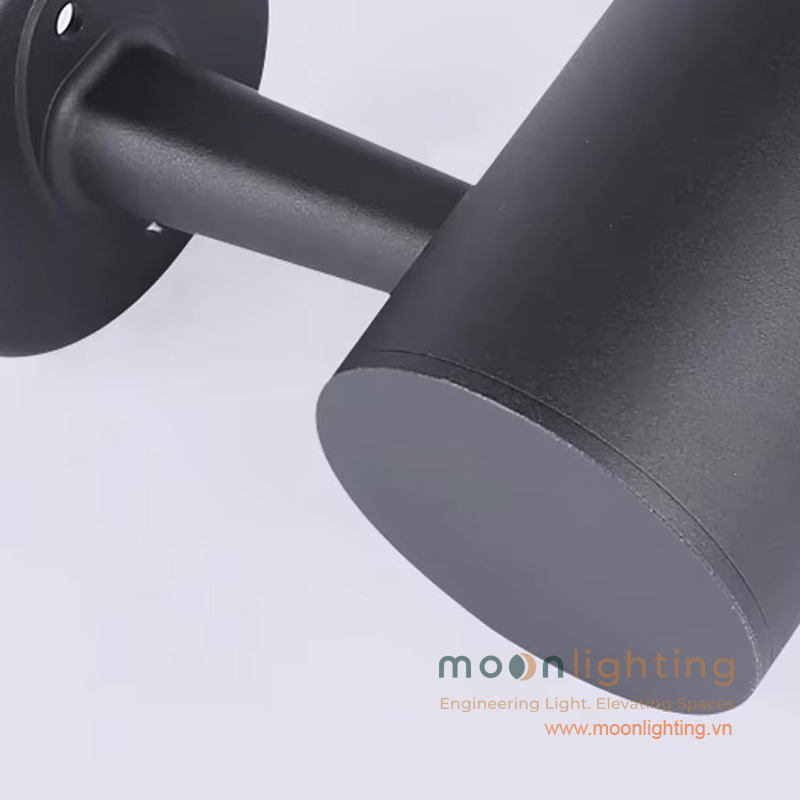 Thân nhôm sơn tĩnh điện đèn gắn tường MG-SL1507 Cận cảnh bề mặt thân nhôm đúc phủ sơn tĩnh điện cao cấp chống gỉ sét của đèn gắn tường MG-SL1507 Moon Lighting