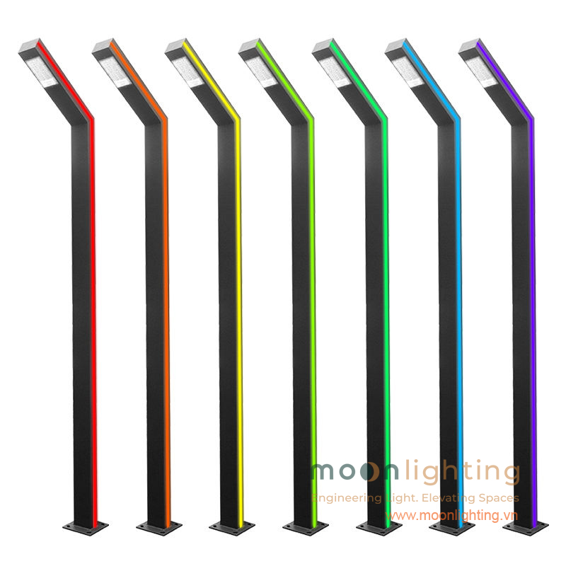 Các tùy chọn màu sắc dải LED viền trang trí chạy dọc thân đèn MG-SL018 Các tùy chọn màu sắc dải đèn LED viền trang trí dọc thân đèn cột sân vườn năng lượng mặt trời MG-SL018 (Đỏ, Cam, Vàng, Xanh lá, Xanh dương, Tím)