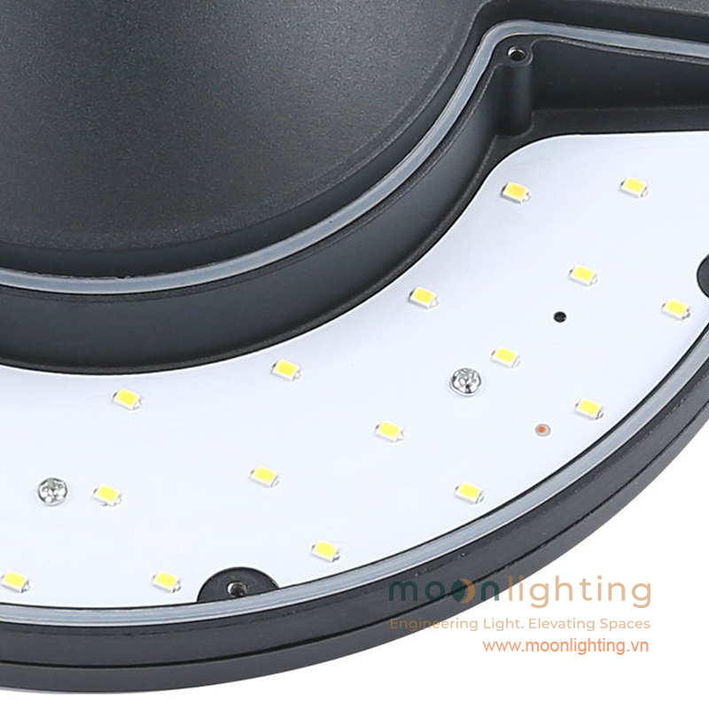 Cận cảnh mắt chip LED SMD quang thông 500LM chiếu sáng mạnh mẽ của đèn gắn tường năng lượng mặt trời MG-SL1802 Moon Lighting