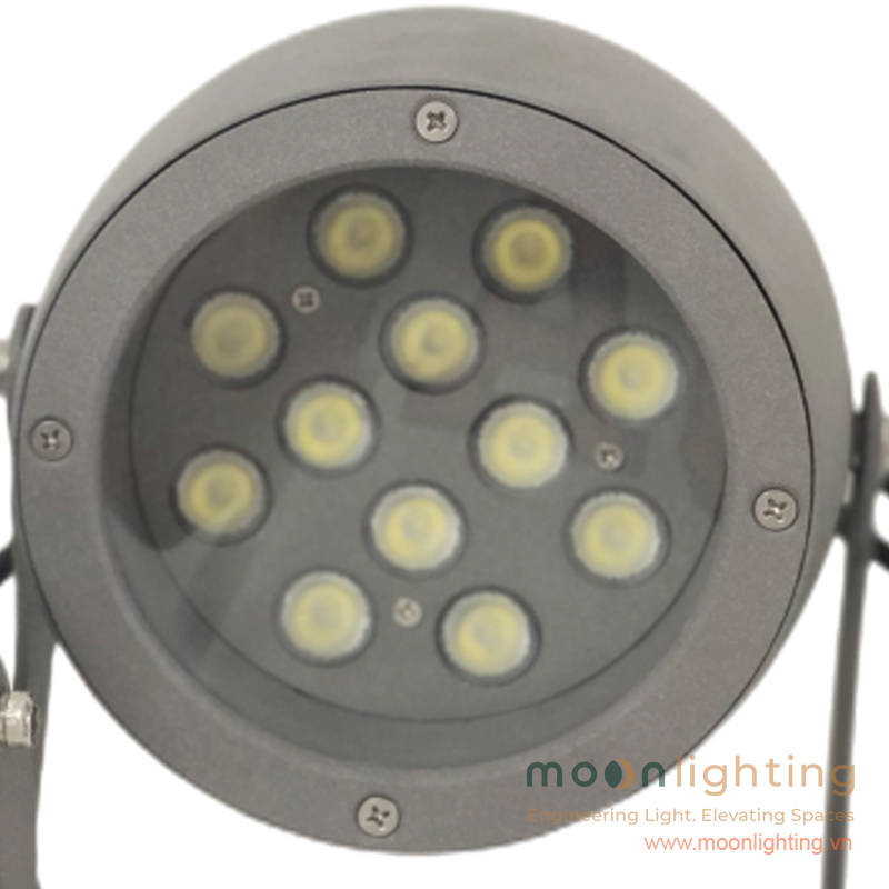 Cận cảnh kính cường lực kín nước IP66 và chip LED cao cấp của đèn LED Project Light MG-601 Series Moon Lighting